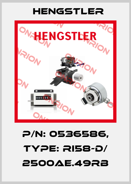 p/n: 0536586, Type: RI58-D/ 2500AE.49RB Hengstler