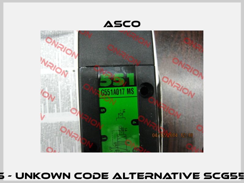 551 6551 A 017 MS - unkown code alternative SCG551A017MS-24VDC  Asco