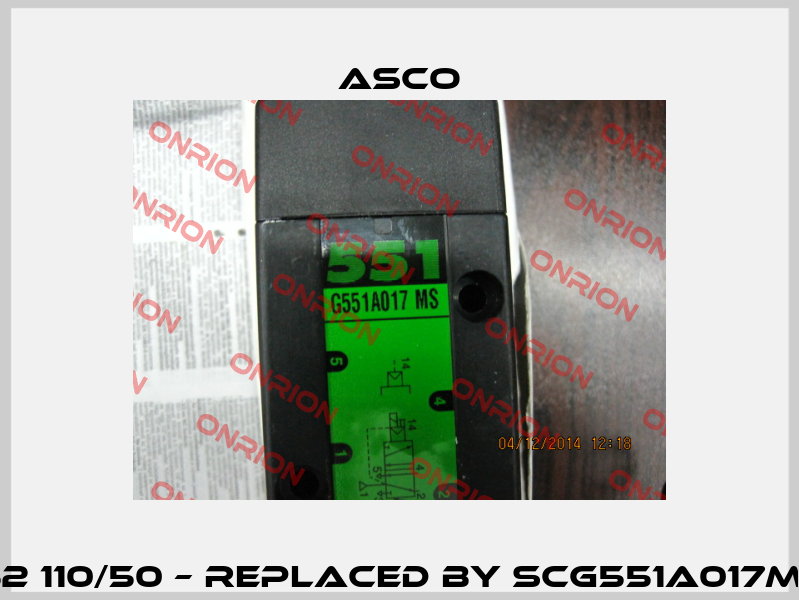 55190052 110/50 – REPLACED BY SCG551A017MS 115/50  Asco