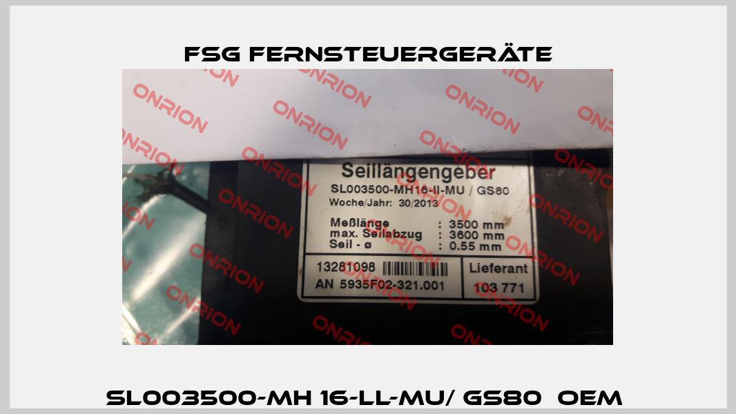 SL003500-MH 16-ll-MU/ GS80  oem  FSG Fernsteuergeräte