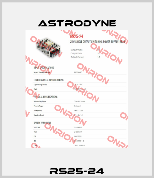  RS25-24  Astrodyne