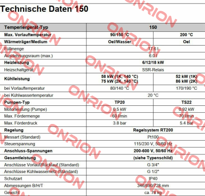 G-150-0014/150/6/TS22H/1K-RT200 Regloplas