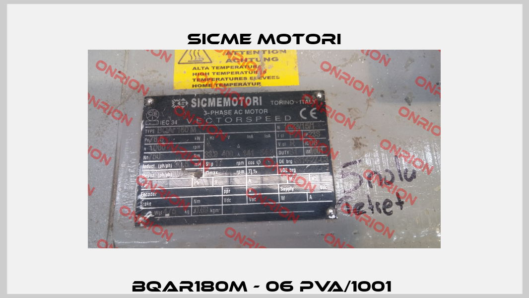 BQAr180M - 06 PVA/1001  Sicme Motori