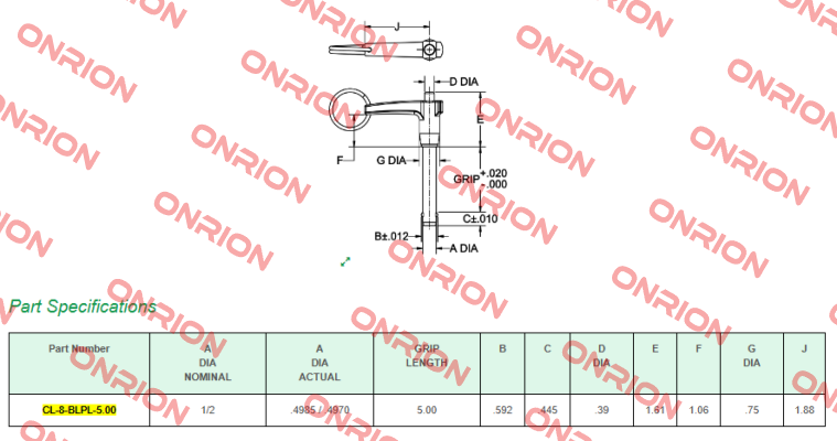 CL-8-BLPL-5.00 Carr Lane