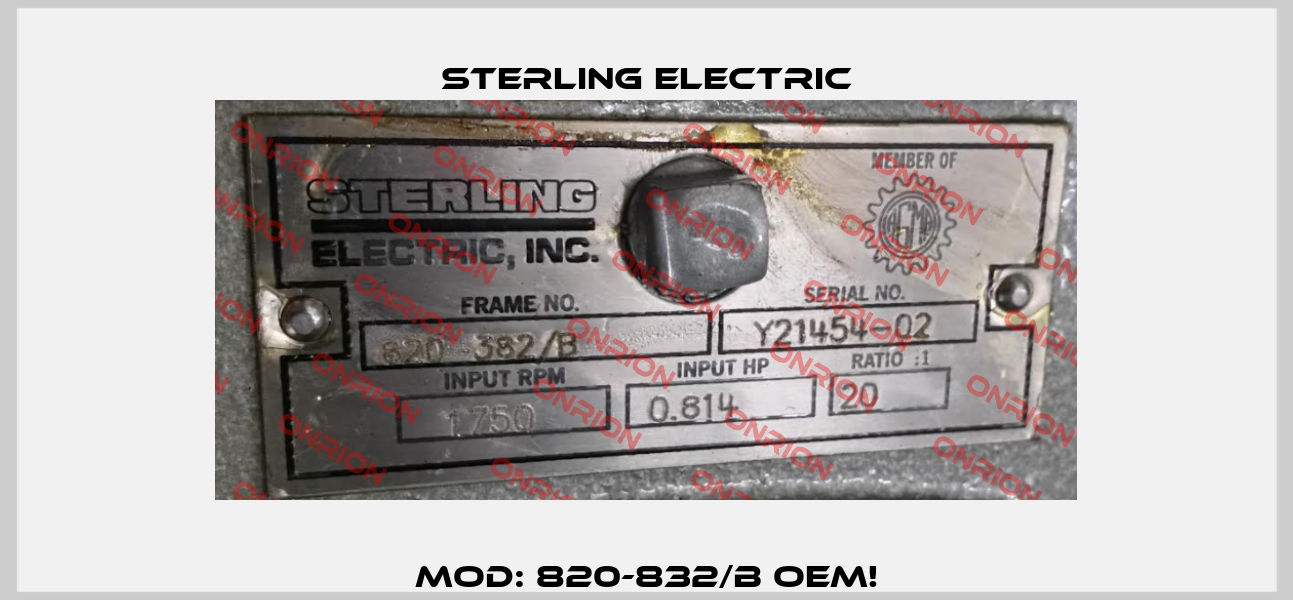  Mod: 820-832/B OEM!  Sterling Electric