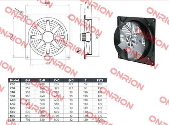 Axial fan VN-Wall ER 404 T - 0.18 kW  ELEKTROVENT