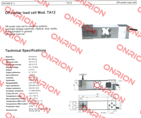 Model TA12  Gicam