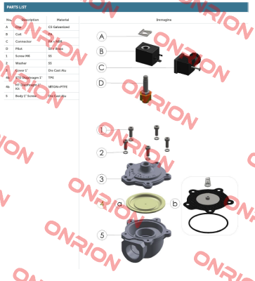 Viton diaphragm 1" + oring + spring for valve AE1825B  AUTEL