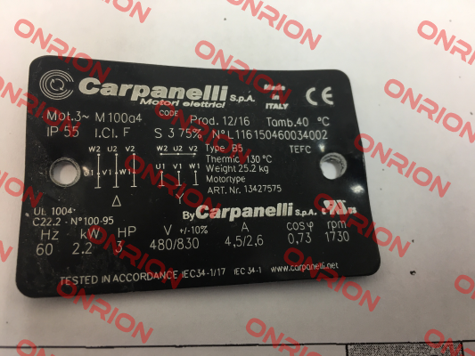 L116150460034002  OEM Carpanelli