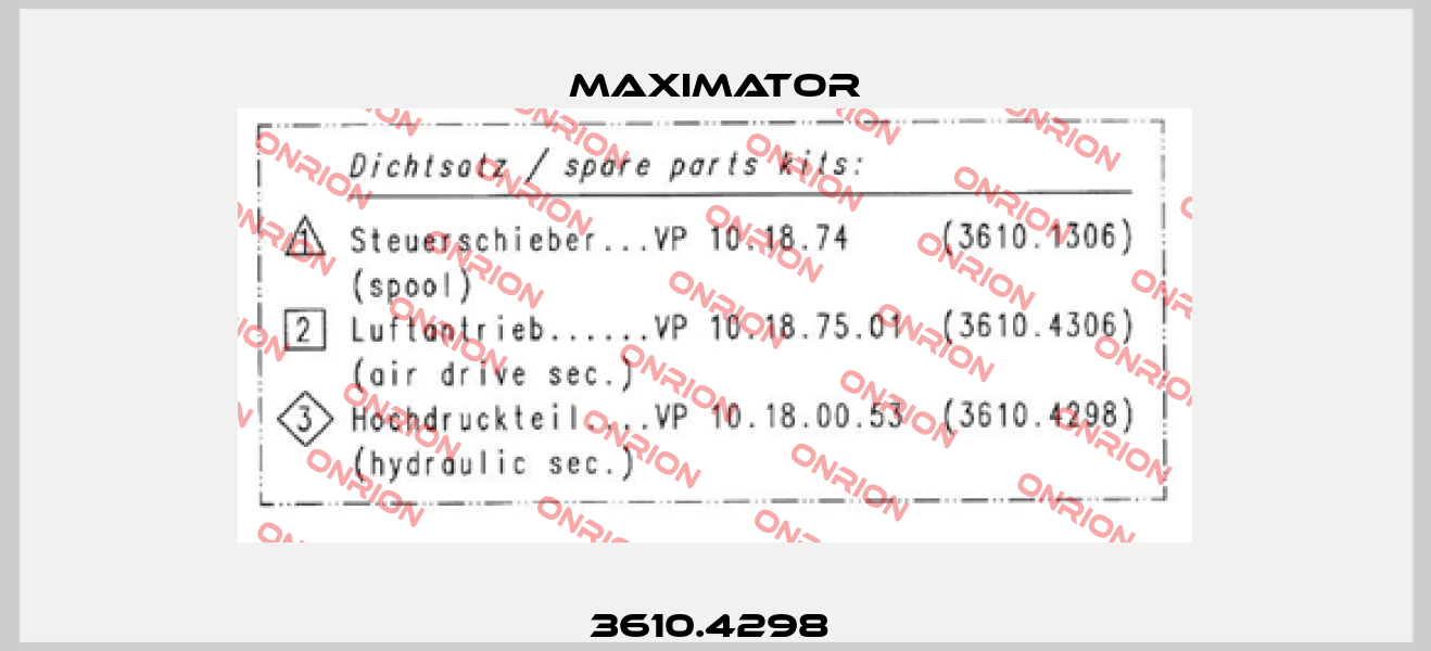 3610.4298  Maximator