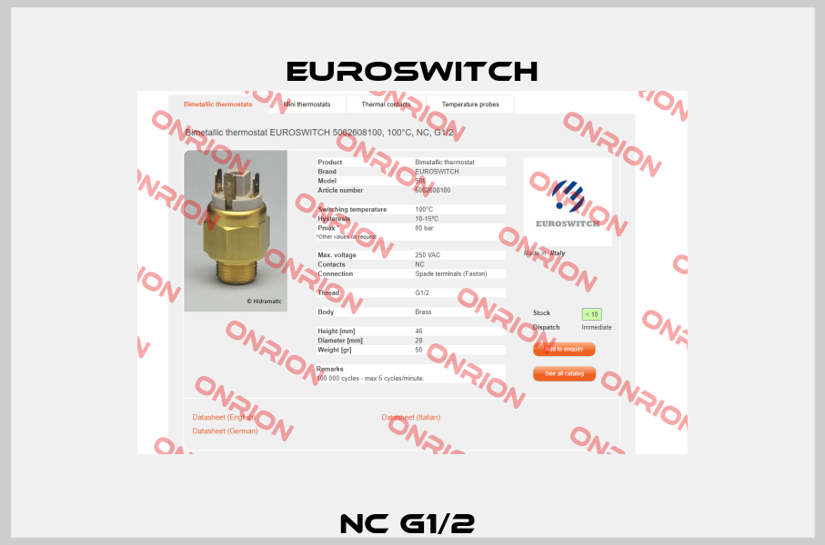NC G1/2  Euroswitch