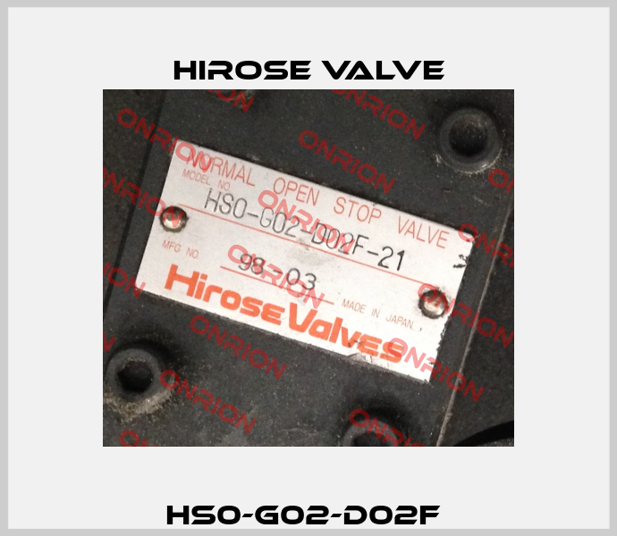 HS0-G02-D02F  Hirose Valve