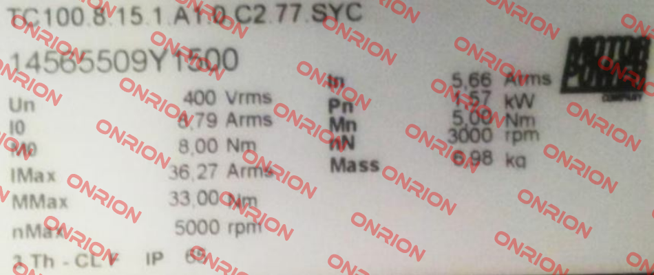 14565509Y1500 Motor Power