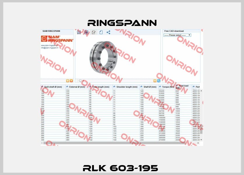 RLK 603-195  Ringspann