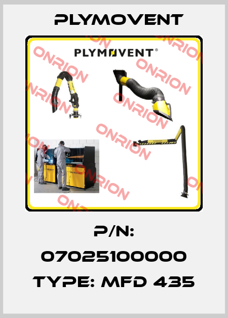 P/N: 07025100000 Type: MFD 435 Plymovent