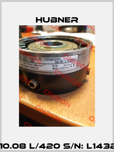 HTA 10.08 L/420 S/N: L1432548 Hubner