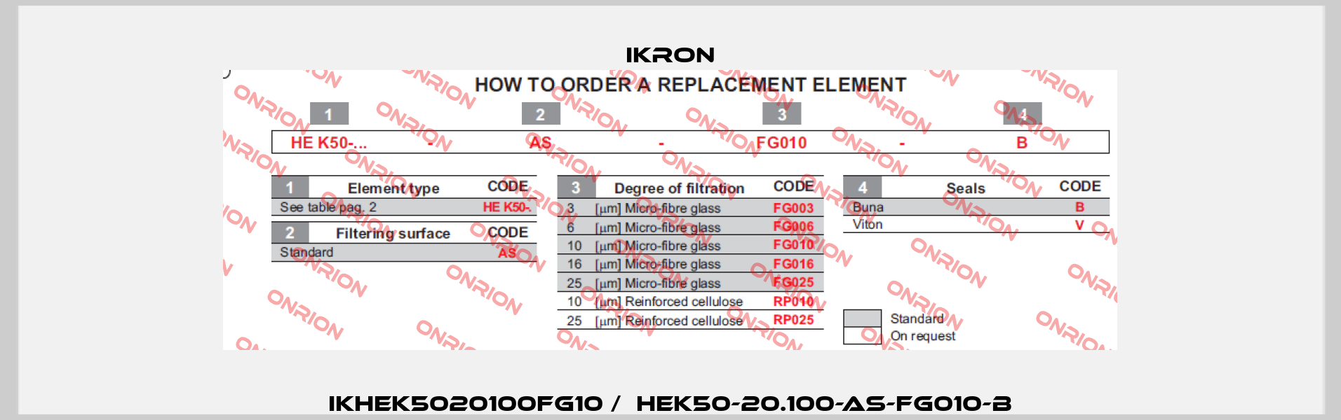 IKHEK5020100FG10 /  HEK50-20.100-AS-FG010-B Ikron