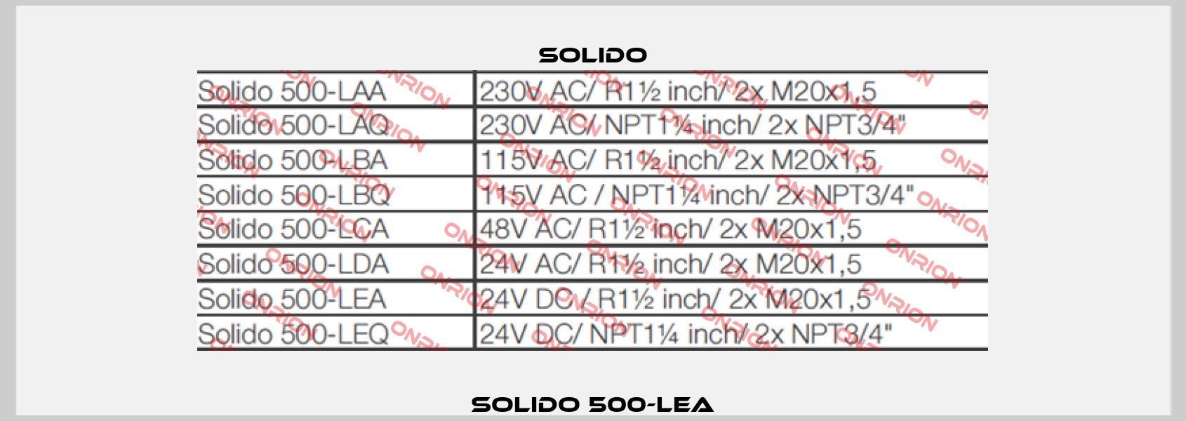 SOLIDO 500-LEA Solido