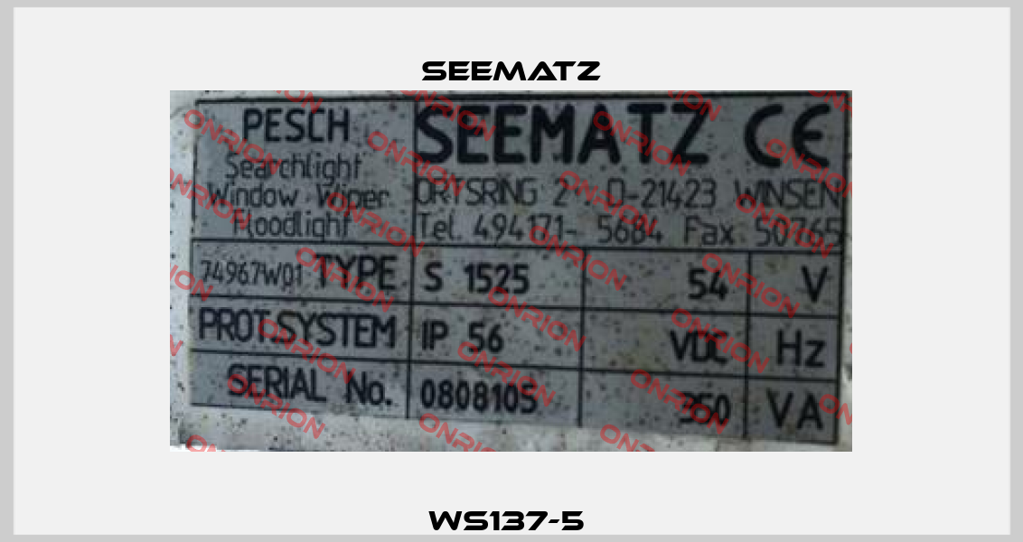 WS137-5  Seematz