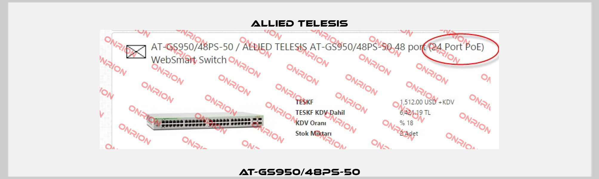 AT-GS950/48PS-50 Allied Telesis