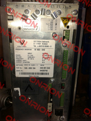 Control Panel For W400 - 040 oem  Vectron