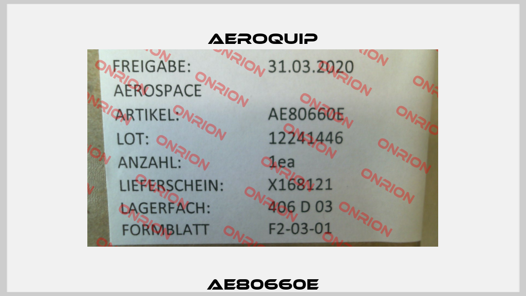 AE80660E Aeroquip