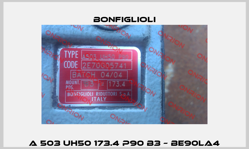 A 503 UH50 173.4 P90 B3 – BE90LA4 Bonfiglioli