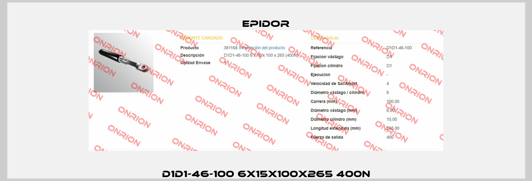 D1D1-46-100 6X15X100X265 400N Epidor