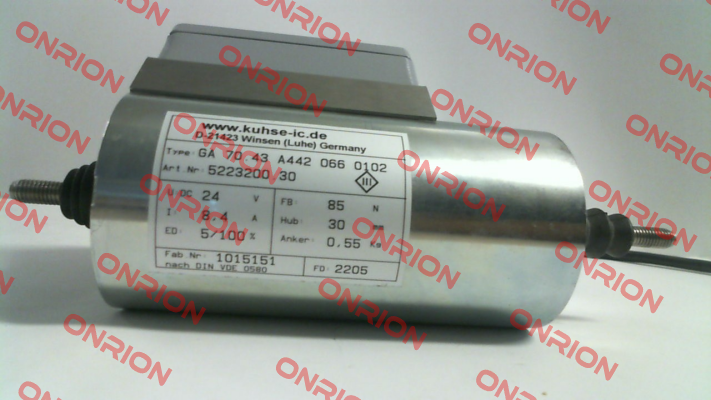 p/n: 5223200.30 type: GA 70.43 Kuhse