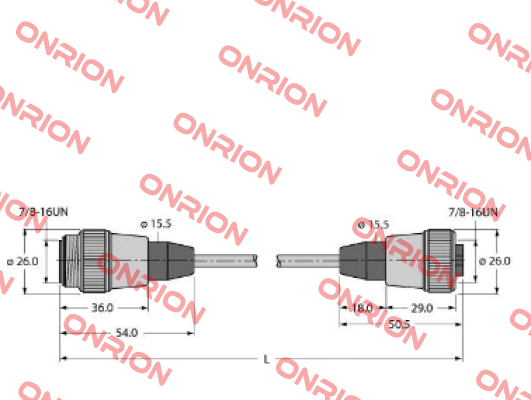 RSV-RKV-FBY49OG-60M/5D Turck