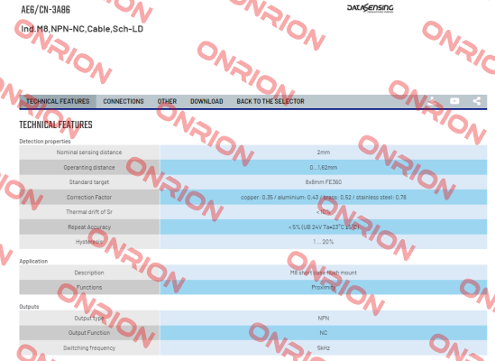 AE6/CN-3A86 Micro Detectors / Diell (now Datasensing)