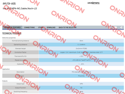 AM1/CN-4A2Q Micro Detectors / Diell (now Datasensing)