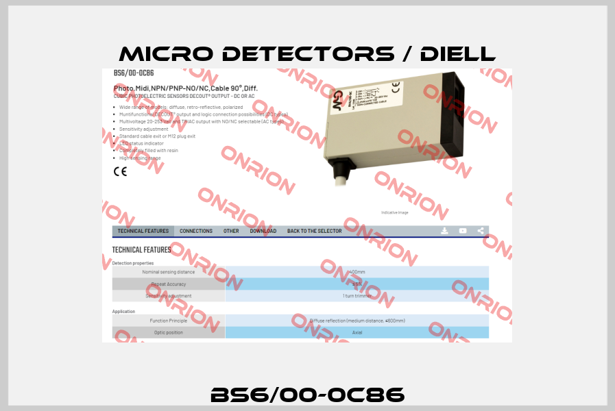 BS6/00-0C86 Micro Detectors / Diell