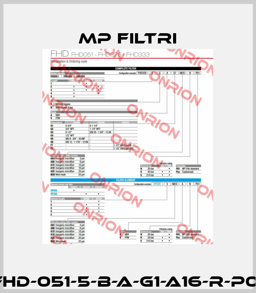 FHD-051-5-B-A-G1-A16-R-P01 MP Filtri