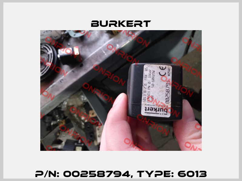 p/n: 00258794, Type: 6013 Burkert