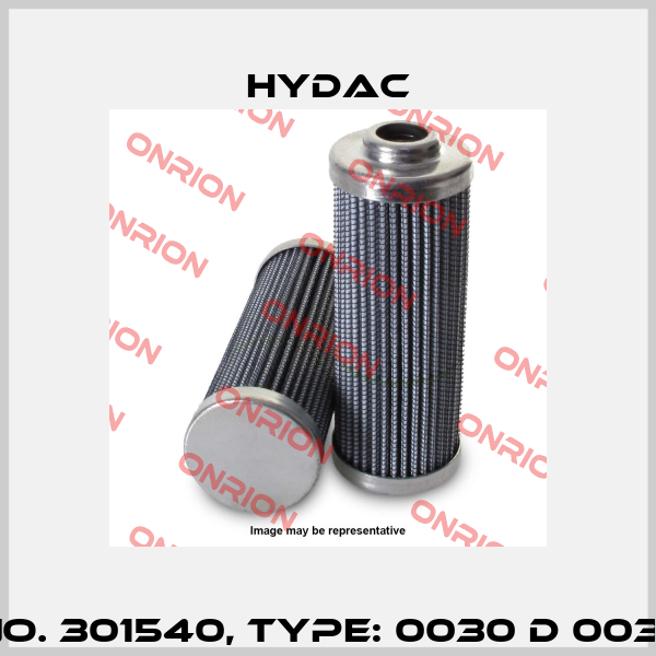 Mat No. 301540, Type: 0030 D 003 V /-W Hydac