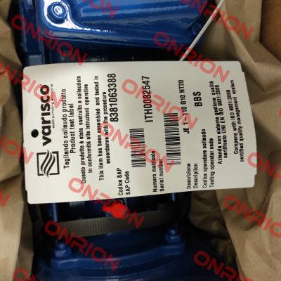 407.965/JE-1-110 G10 NT20 Varisco pumps