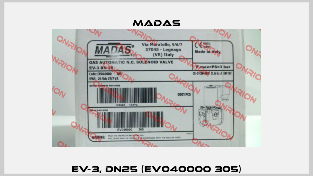 EV-3, DN25 (EV040000 305) Madas