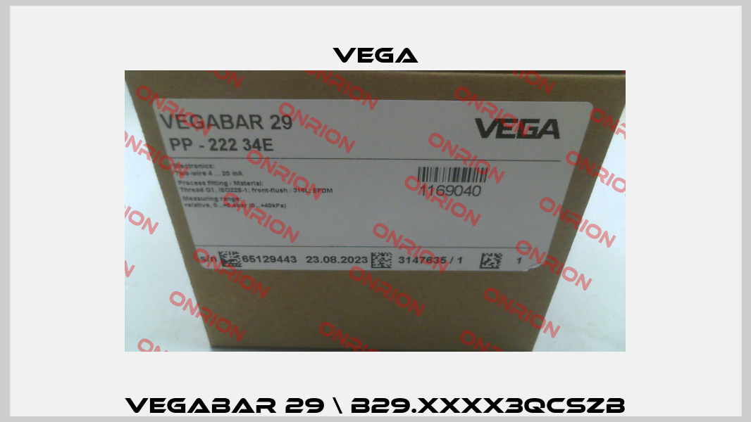 VEGABAR 29 \ B29.XXXX3QCSZB Vega