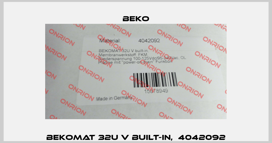 BEKOMAT 32U V built-in,  4042092 Beko